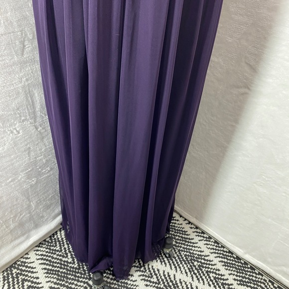 City Triangles Purple Ruched Maxi Dress Size 19 Mother of the Bride Romantic - Picture 4 of 15